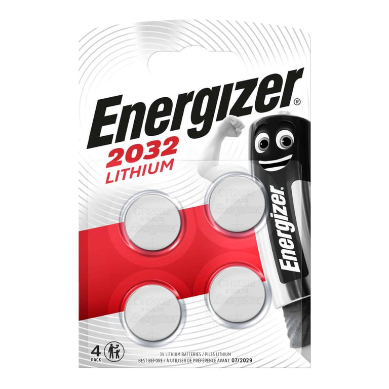 Energizer CR2032 Lithium Coin Cell Batteries Pack of 4