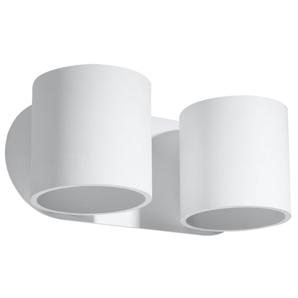 Double aluminum wall lamps from the Sollux Lighting Wall lamp ORBIS 2 white