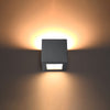 Square design Sollux Lighting Wall Lamp Ceramic Leo Grey