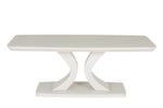 A coffee table with tempered glass top Daiva Coffee Table Greige
