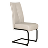 Natural dining chair with black powder-coated frame.
