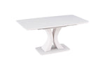 Daiva Extendable dining table enhances modern kitchens.
