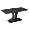 Charcoal extendable dining table perfect for gatherings
