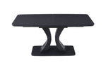 Daiva extendable table in charcoal for modern dining
