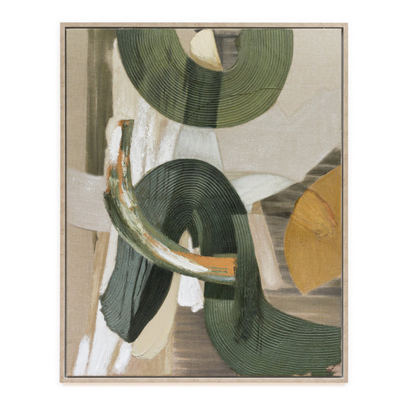 Hand-painted Scatterbox Art Colby Green canvas for a sophisticated touch.
