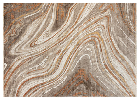 Scatterbox Rug Kenzo Cognac area rug for living room