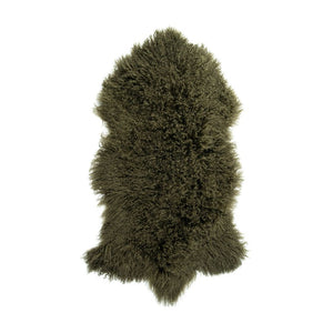 Luxurious Aran Green Pelt - Elevate Your Space with Mongolian Wool.