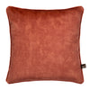 Opulent salmon rose scatterbox cushion with lavish cut velvet.