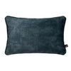 Luxurious blue camel scatterbox cushion with exquisite cut velvet.