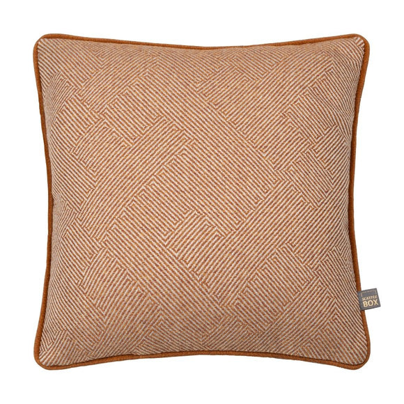 Decorate with the Finnegan Copper scatter box cushion.