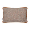 b) Handcrafted Herringbone Scatter Box Cushion in Copper.