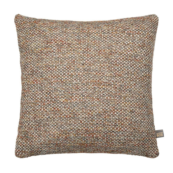 Meticulously Woven White and Copper Scatter Box Cushion - Shop Now!