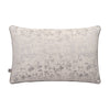 Stylish cream and silver cushion with intricate piping detail.