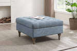 Chic Footstool with Storage in Beautiful Blue Color
