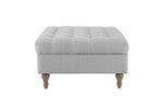 Chic Footstool with Storage in Beautiful Light Grey Color
