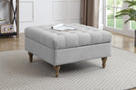 Elegant Light Grey Storage Ottoman for Stylish Living Rooms

