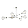 Modern pendant lighting Alana 6 Light Pendant Satin Chrome

