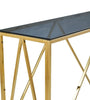 Gold hallway table Allure Console Table with sleek glass top
