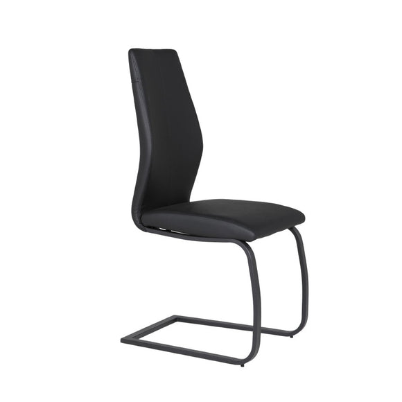 Modern Alta black dining chair - Vegan leather