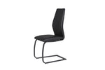 Sleek dining room chair with black legs