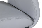 Chic leather dining seat in grey