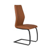 Alta Tan vegan leather cantilever dining chair