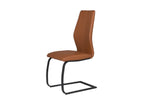 Modern black powder-coated dining chair