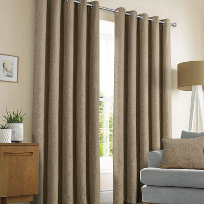 Amberley Thermal Earth Eyelet Curtains