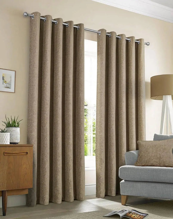 Amberley Thermal Earth Eyelet Curtains