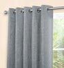 Amberley Thermal Nickel Eyelet Curtains close view life style picture on the pole