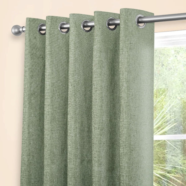 Amberley Thermal Sage Eyelet Curtains