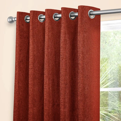 Amberley Thermal Terracotta Eyelet Curtains