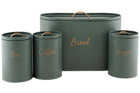 Elegant Apollo Ivy Bread Bin TCS Set with airtight canisters