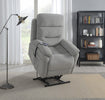 Arianna Lift & Rise Recliner Armchair Light Grey life style picture of lifted up chair