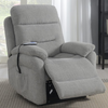 Arianna Lift & Rise Recliner Armchair Light Grey life style picture with reclined seat