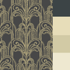 Graham & Brown Art Deco Black & Gold Wallpaper picture with paint colors that will fit to this wallpaper