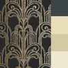 Graham & Brown Art Deco Black & Gold Wallpaper picture with paint colors that will fit to this wallpaper