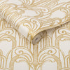Art Deco Gold & Pearl Wallpaper picture of the roll of wallpaper