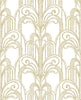 Art Deco Gold & Pearl Wallpaper close view picture of the wallpaper design