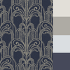 Graham & Brown Art Deco Midnight Wallpaper picture with paint colors that will fit to this wallpaper