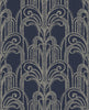 Graham & Brown Art Deco Midnight Wallpaper close view picture of the wallpaper color and pattern