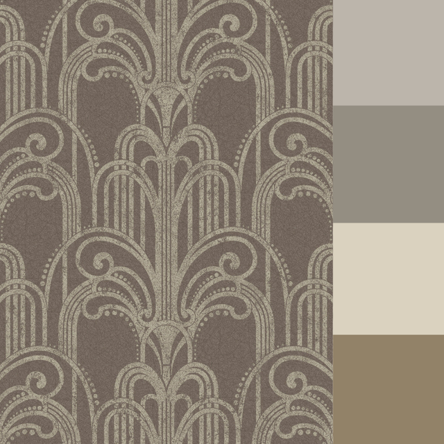 Graham & Brown Art Deco Natural Wallpaper