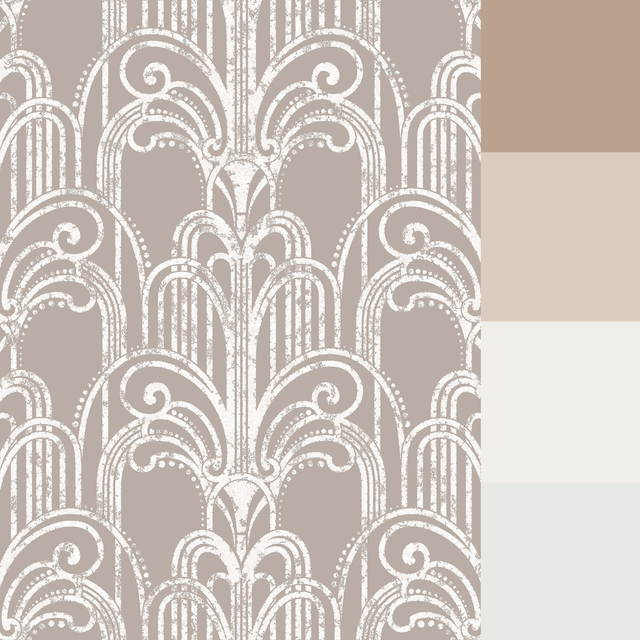 Graham & Brown Art Deco Rose Gold Wallpaper