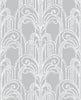 Art Deco Silver Wallpaper close view picture of the wallpaper design