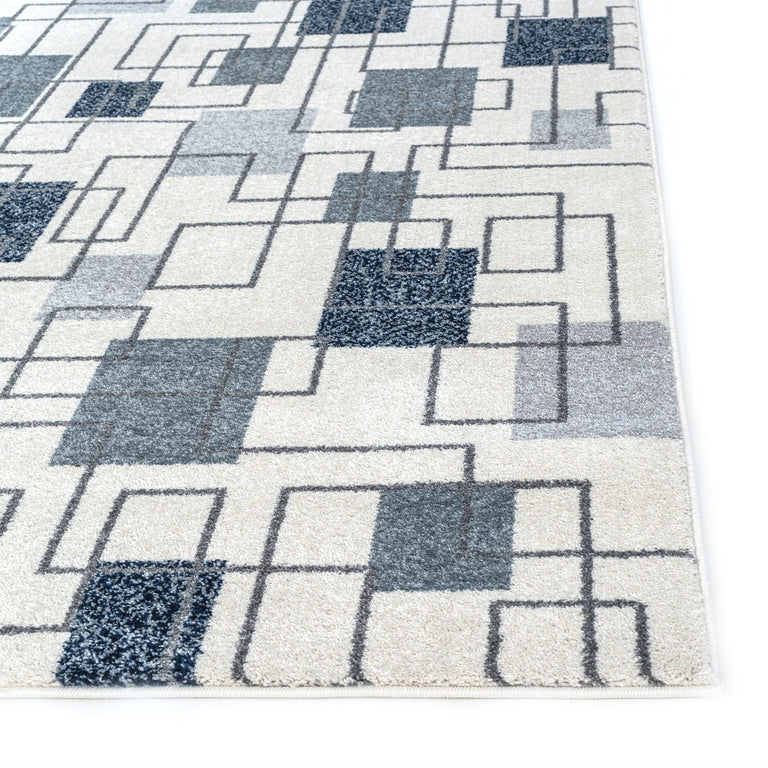 Aspire Geometric Rug Blue