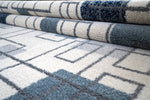 Aspire Geometric Rug Blue picture of the colors
