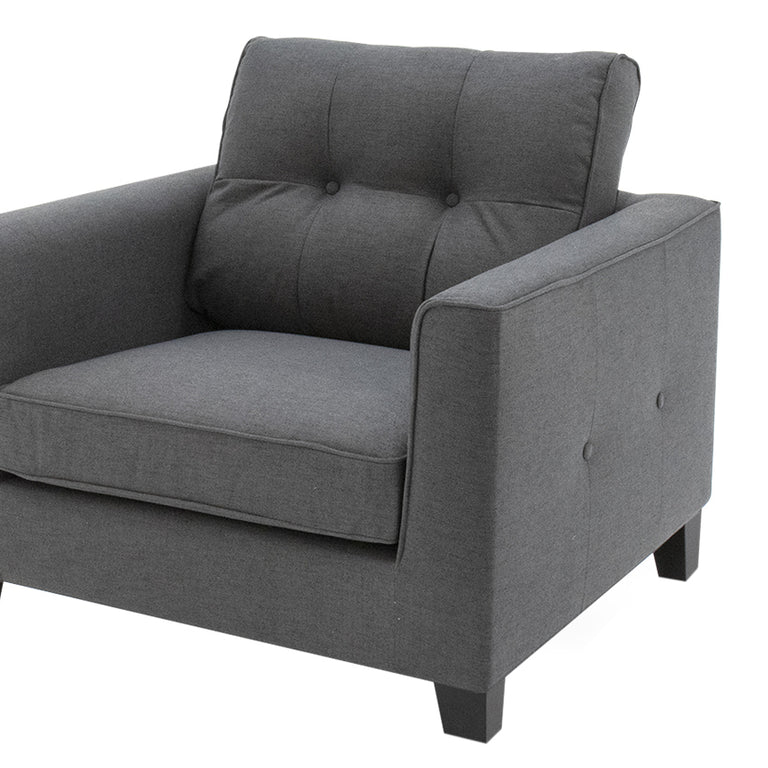 Astrid Armchair 1 Seater Charcoal