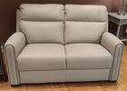 Stylish Nicoletti Home Atlanta two seater leather couch with deep seats.
