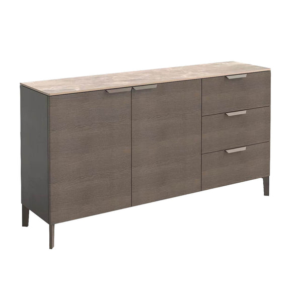 Modern walnut sideboard with sintered stone top – Axton Sideboard