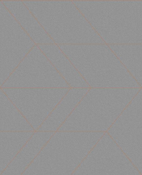 Graham & Brown Balance Grey & Rose Gold Wallpaper close view picture of the color and pattern